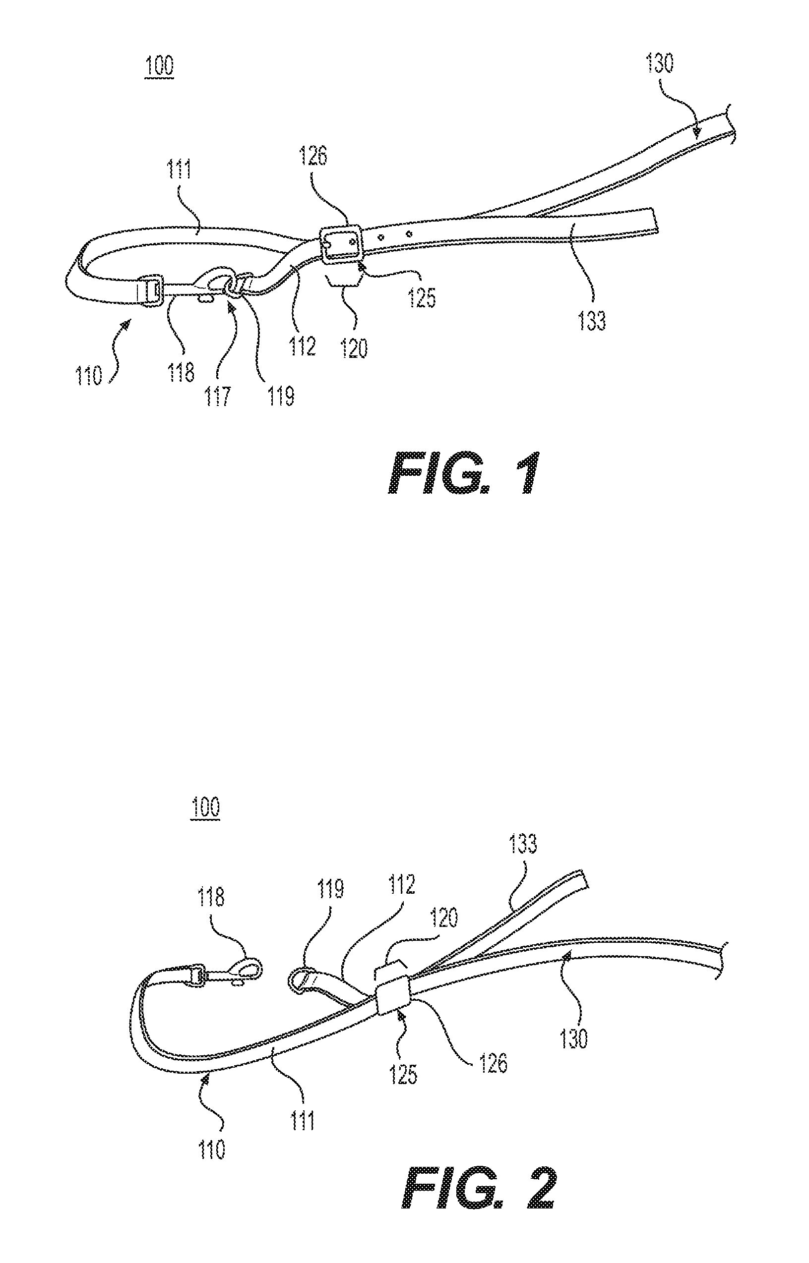 Leash Having Length-Adjustable Loop-Shaped Handle Portion and Method of Using Same