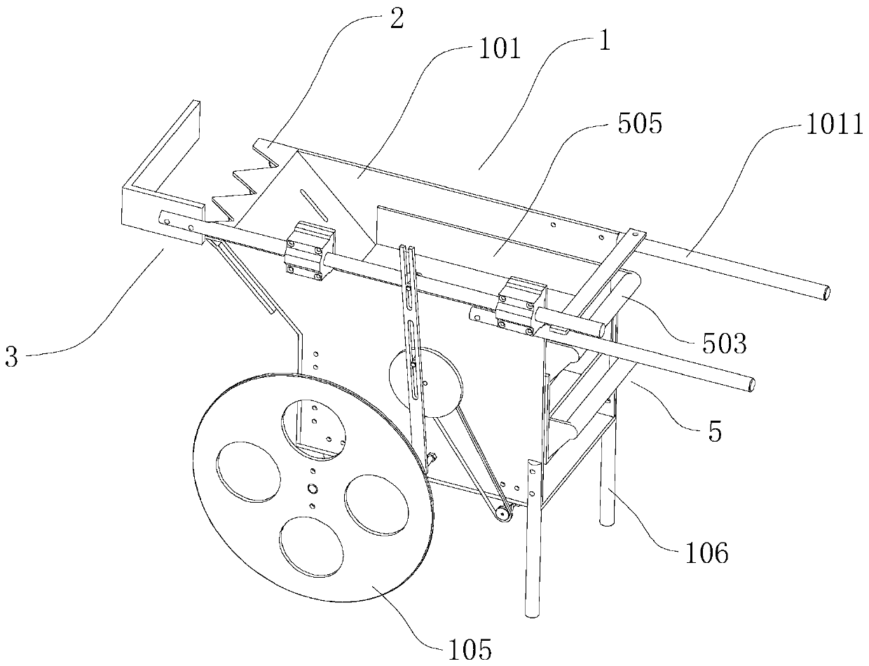 Small pineapple picking trolley and picking method