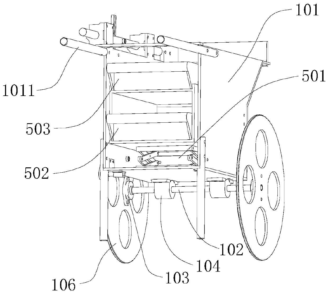 Small pineapple picking trolley and picking method