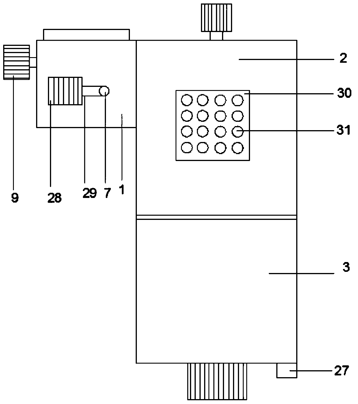 Soft magnetic ferrite raw material grinding and crushing device