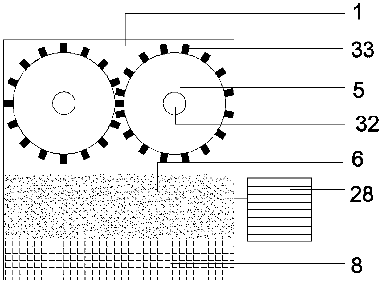 Soft magnetic ferrite raw material grinding and crushing device