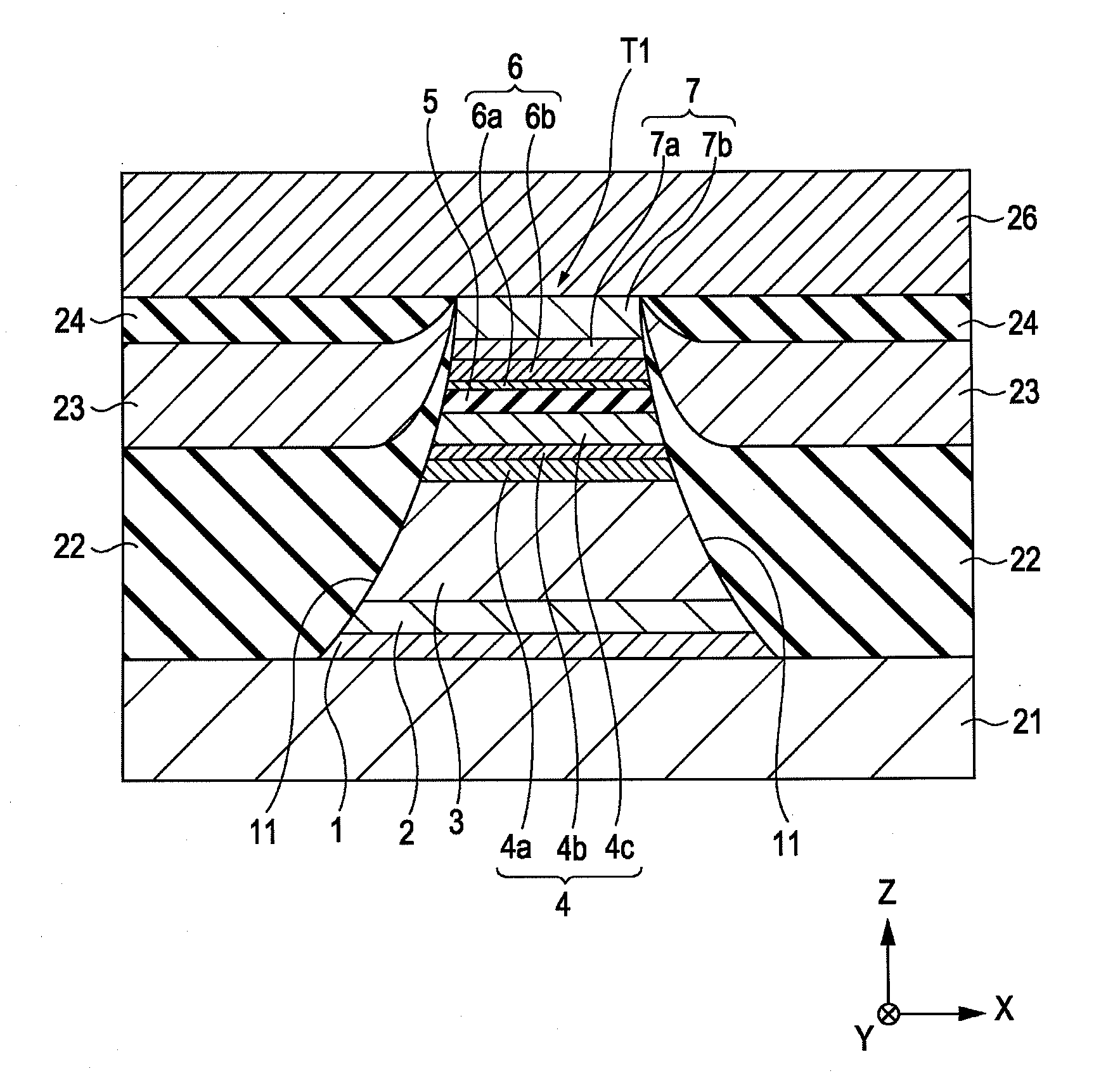 Tunneling magnetic sensing element and method for manufacturing the same