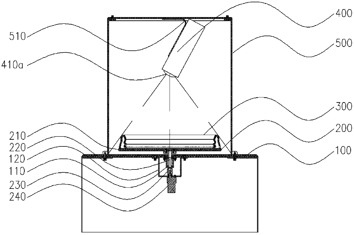 A spatial grid structure demonstration device that demonstrates the phenomenon of persistence of vision