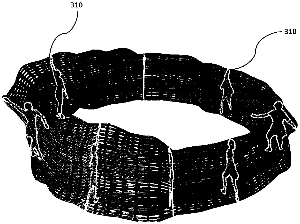 A spatial grid structure demonstration device that demonstrates the phenomenon of persistence of vision