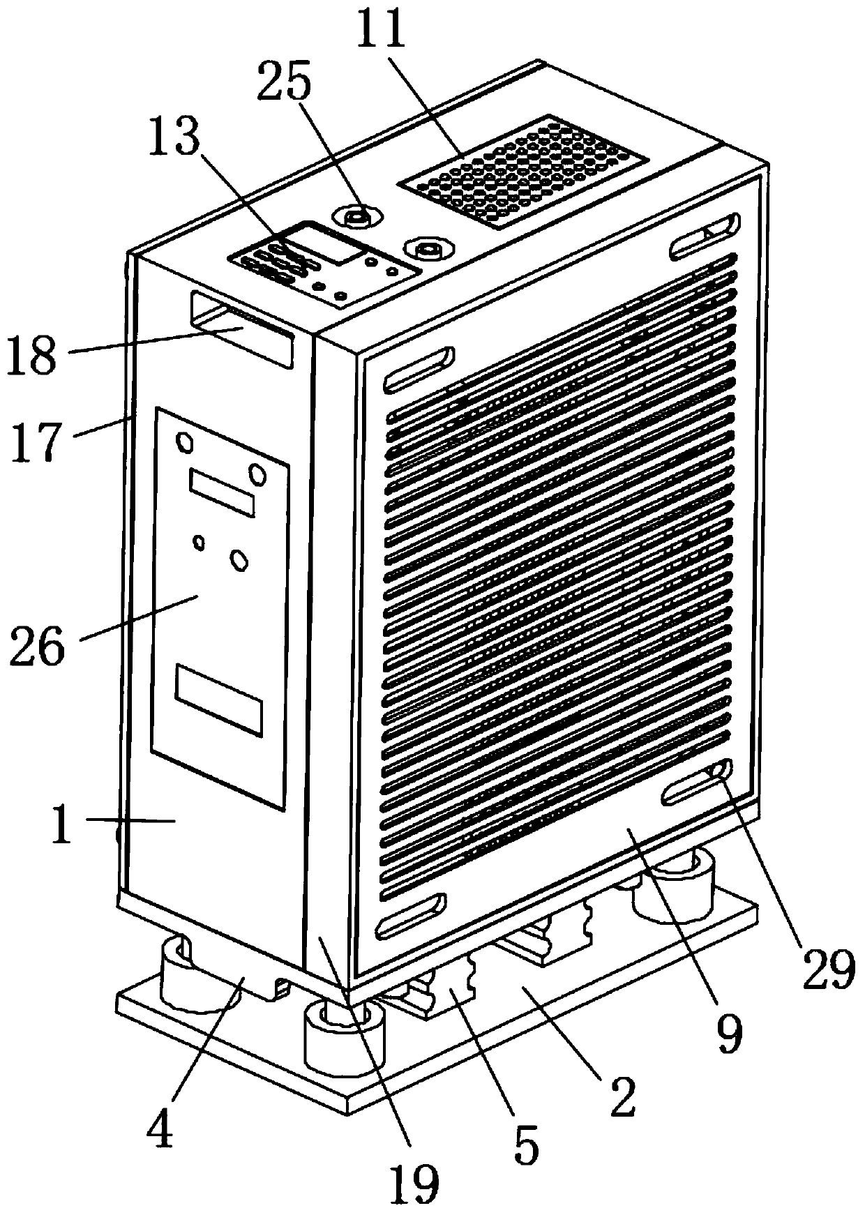 Partitioned cooling type computer mainframe box