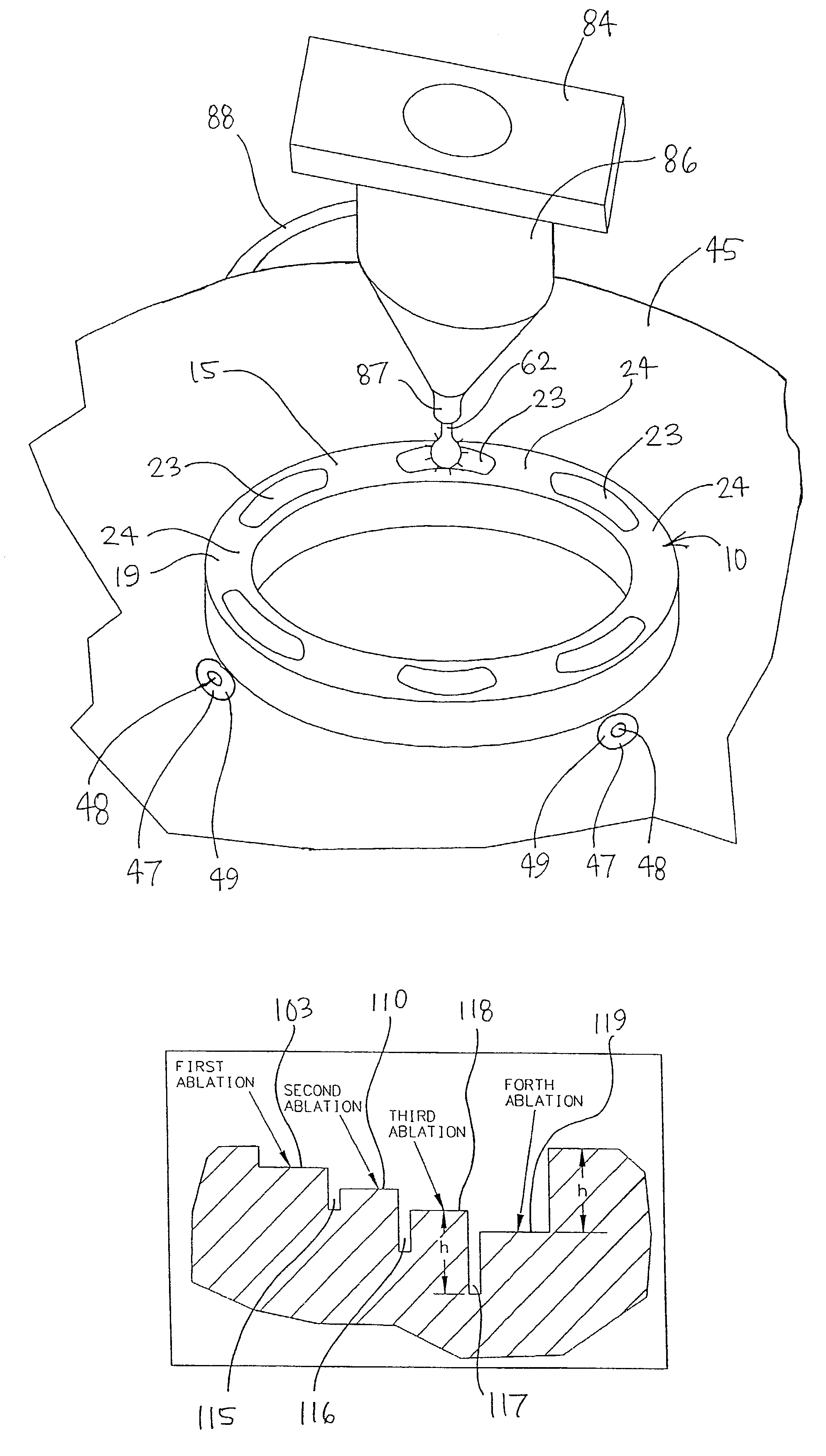 Seal ring and method of forming micro-topography ring surfaces with a laser