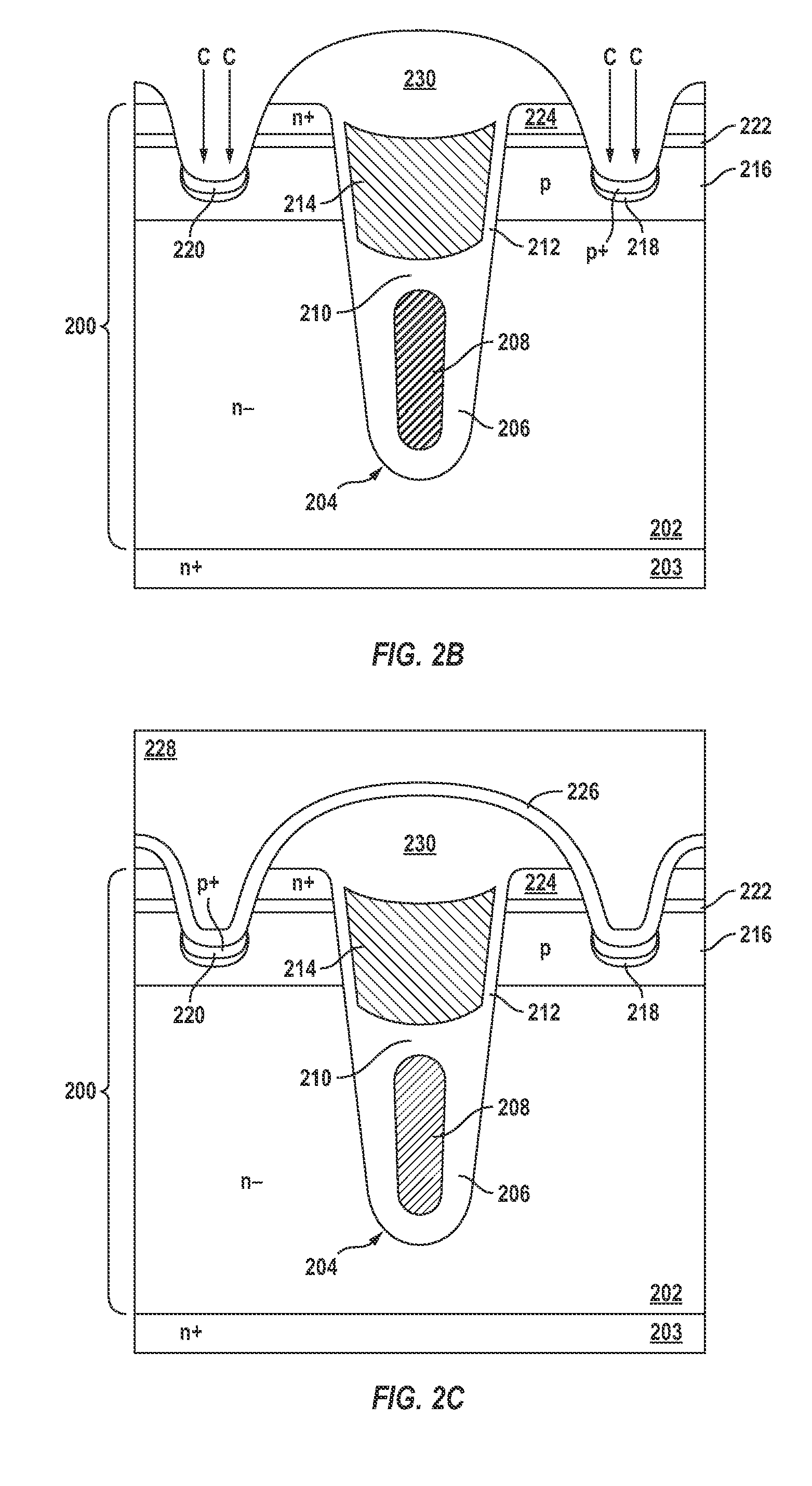 Structures for reducing dopant out-diffusion from implant regions in power devices