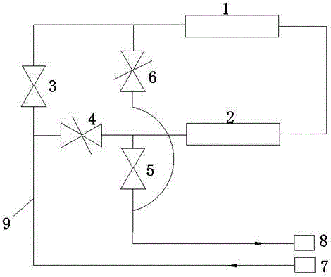 Heating power switching system for solar thermal collector heat collection pipes