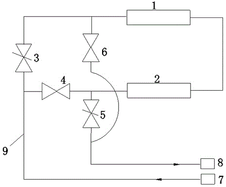 Heating power switching system for solar thermal collector heat collection pipes