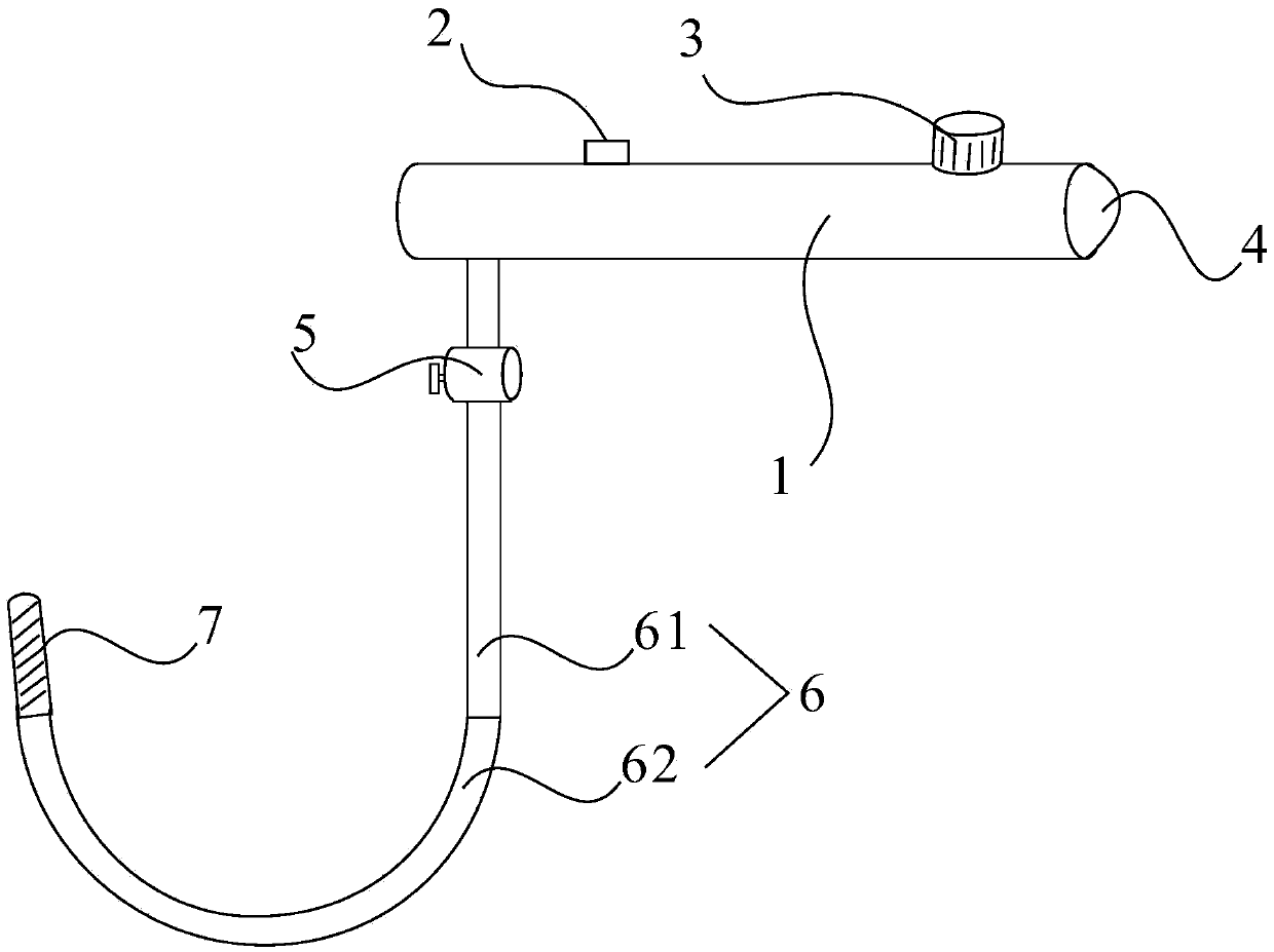 Adjustable type optical-fiber visual hard laryngoscope for guiding intubation via nose