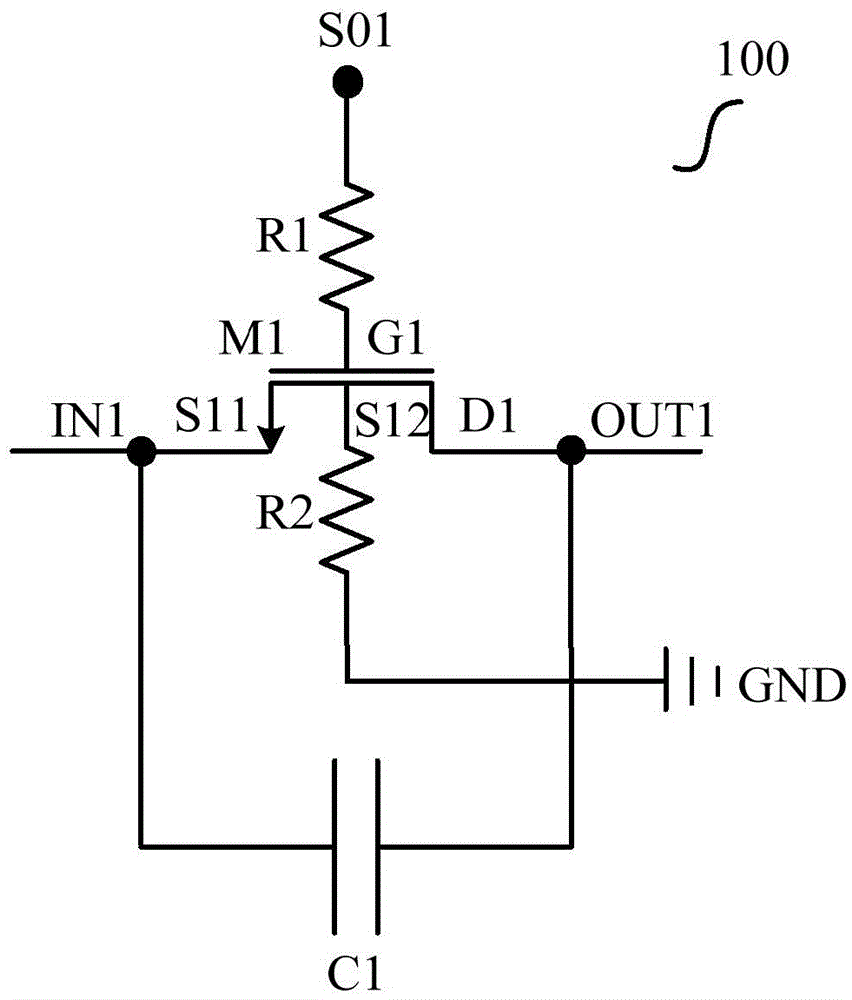 Direct current blocking circuit and switching circuit