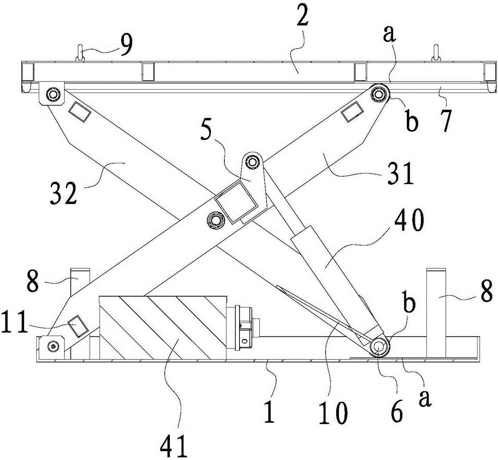 Fixed hydraulic lifting machine