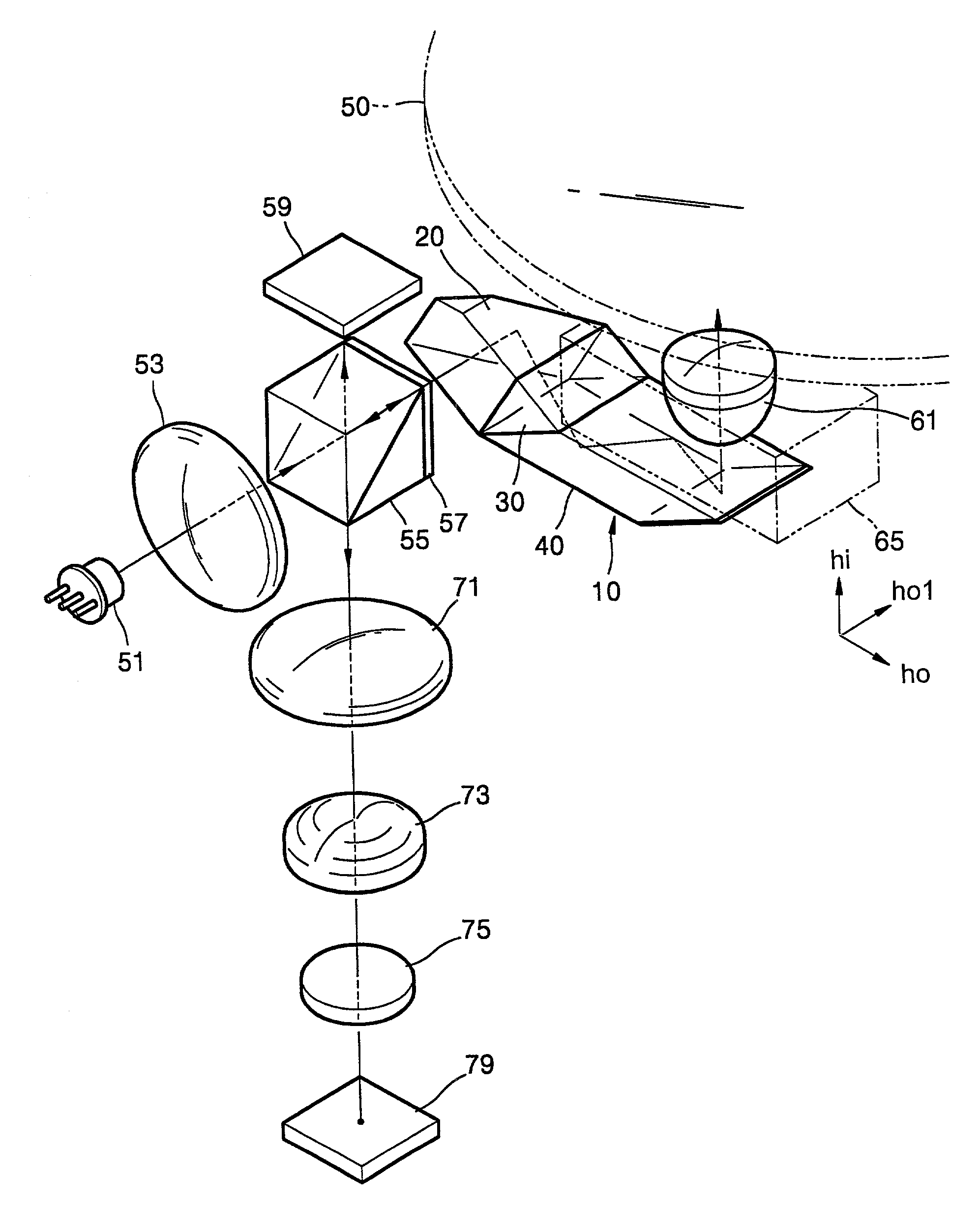 Reflection type compound prism and optical pickup apparatus employing the same