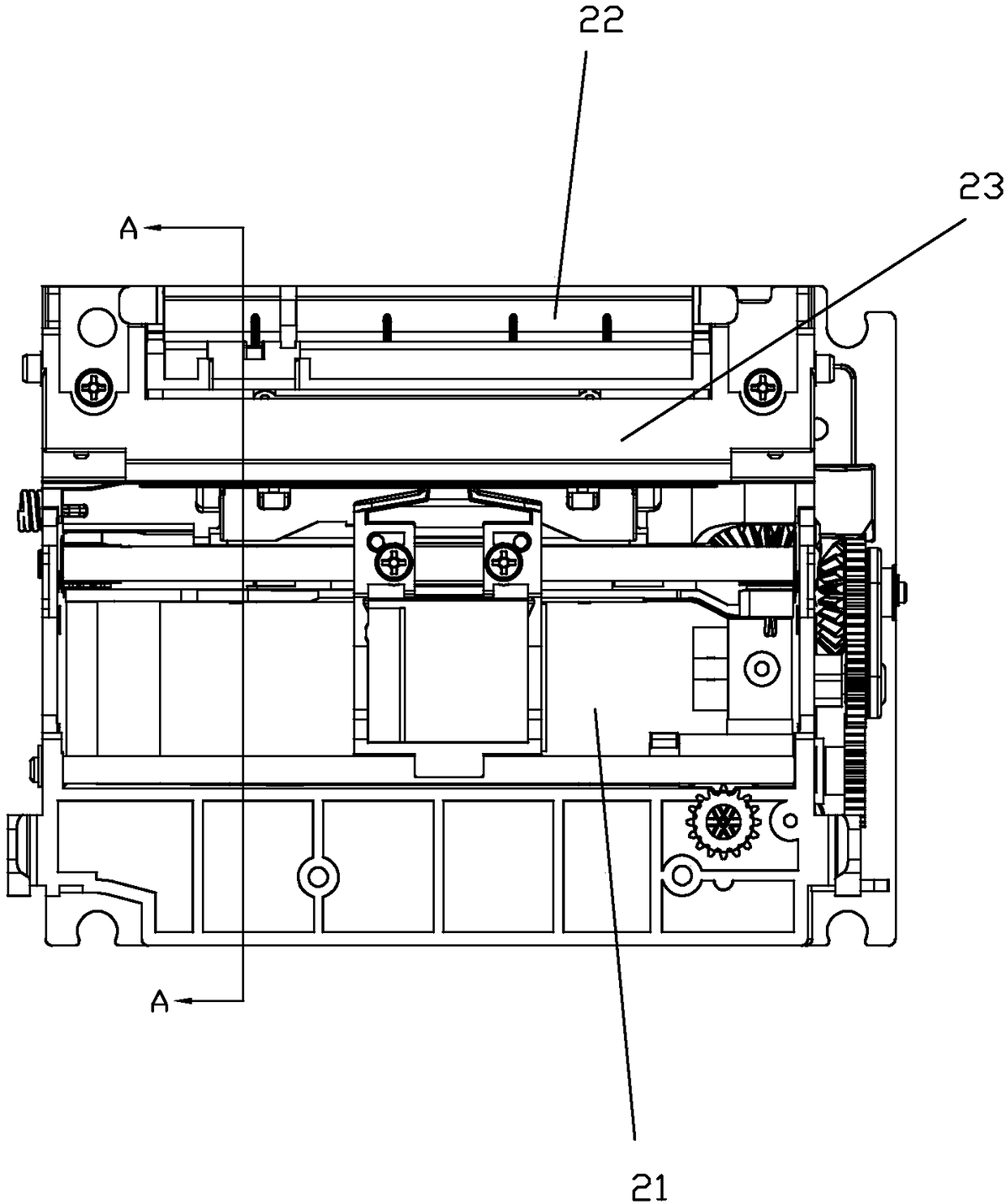 A micro-printer movement