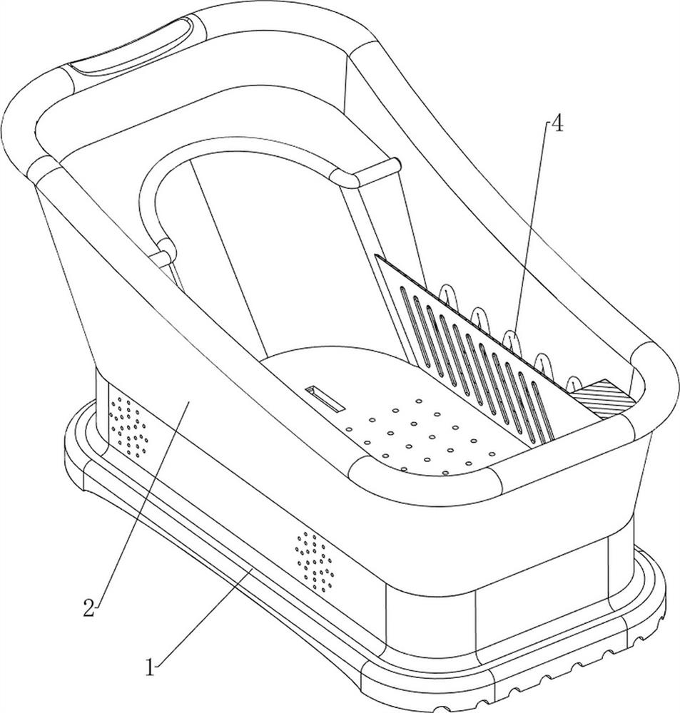 Constant-temperature bathing basin for pediatric department