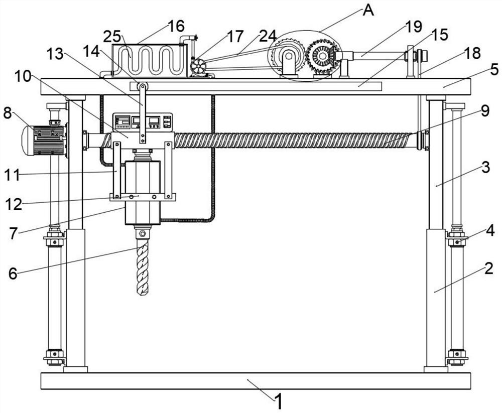 Efficient heat conduction type gantry high-speed high-precision die vertical machining center