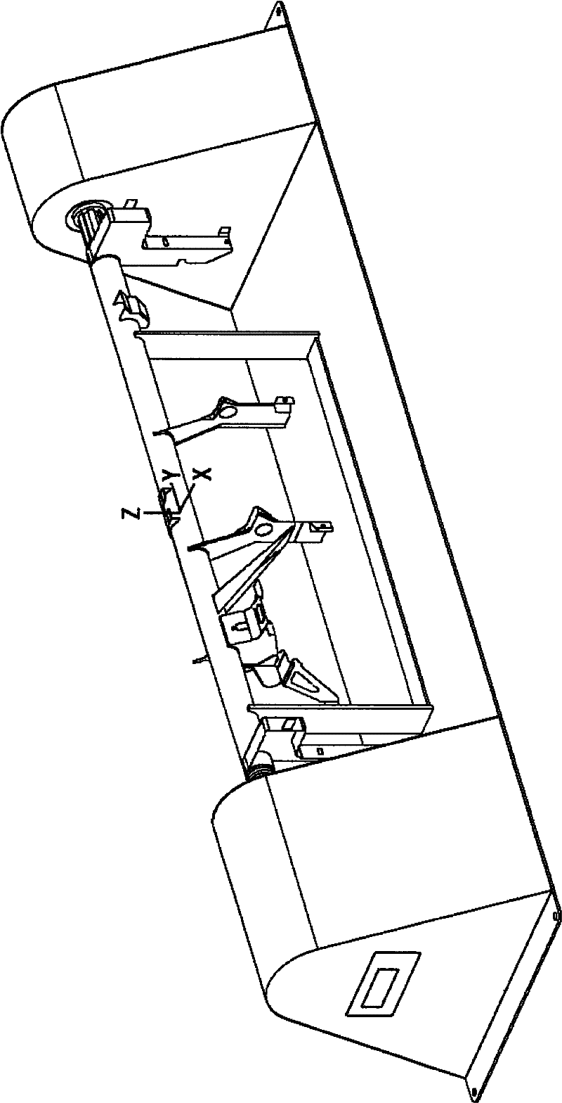 Tubular column type instrument board framework visual detection positioning device of automobile