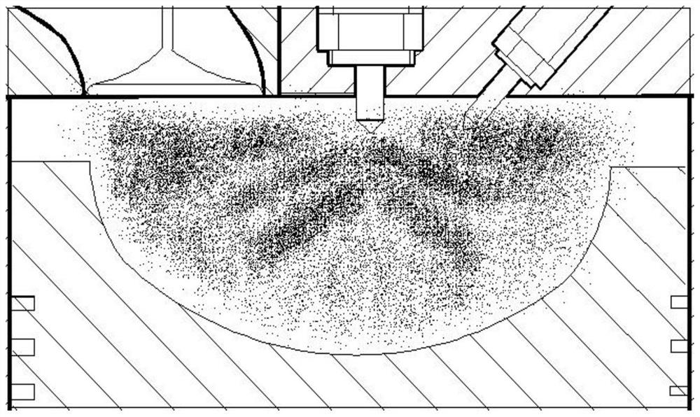 A Combustion Organization Method for Dual-fuel Engines Using Main and Auxiliary Injectors and Multiple Injections from Manifolds