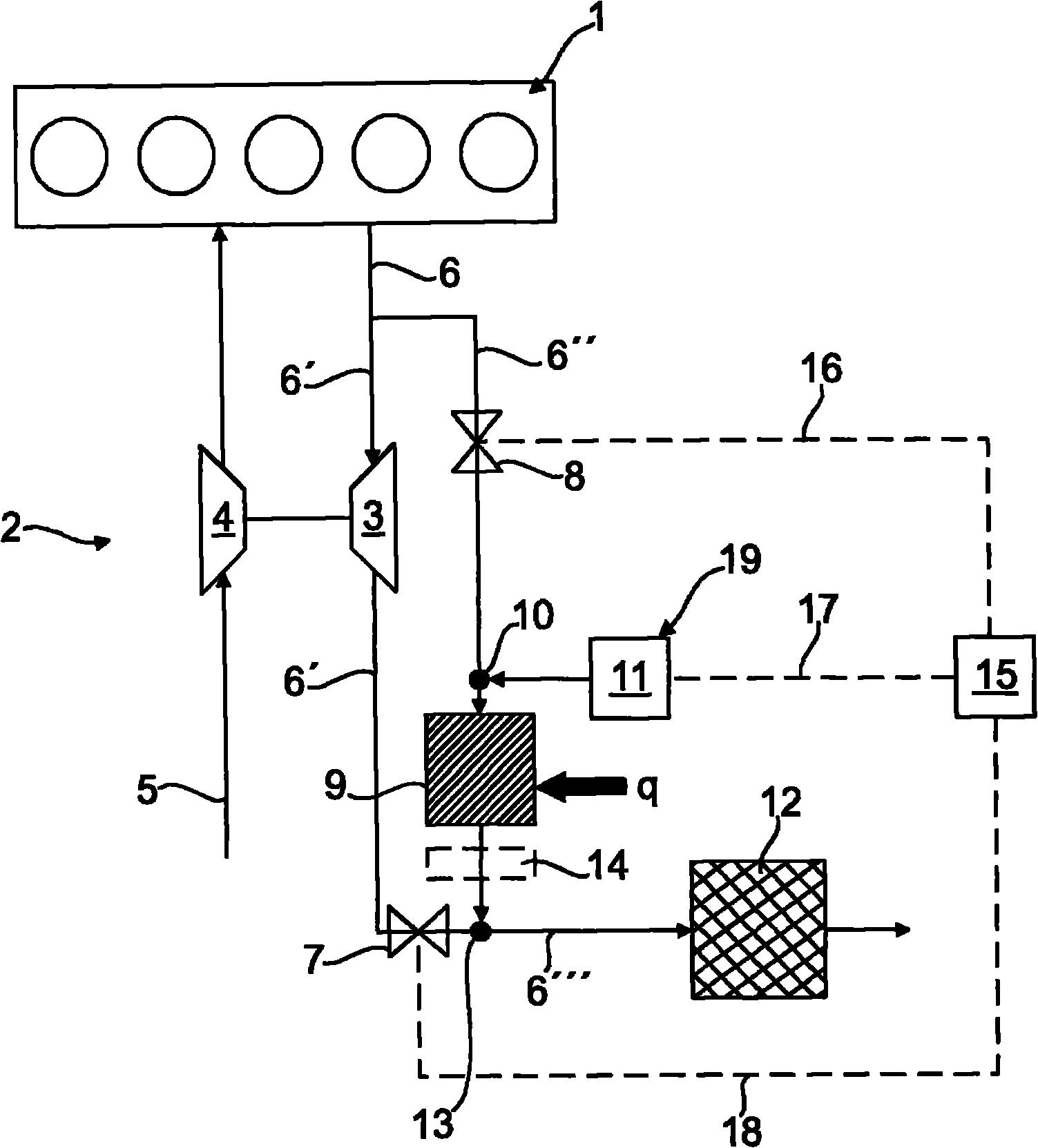 Method and device for cleaning an exhaust gas flow of a combustion engine