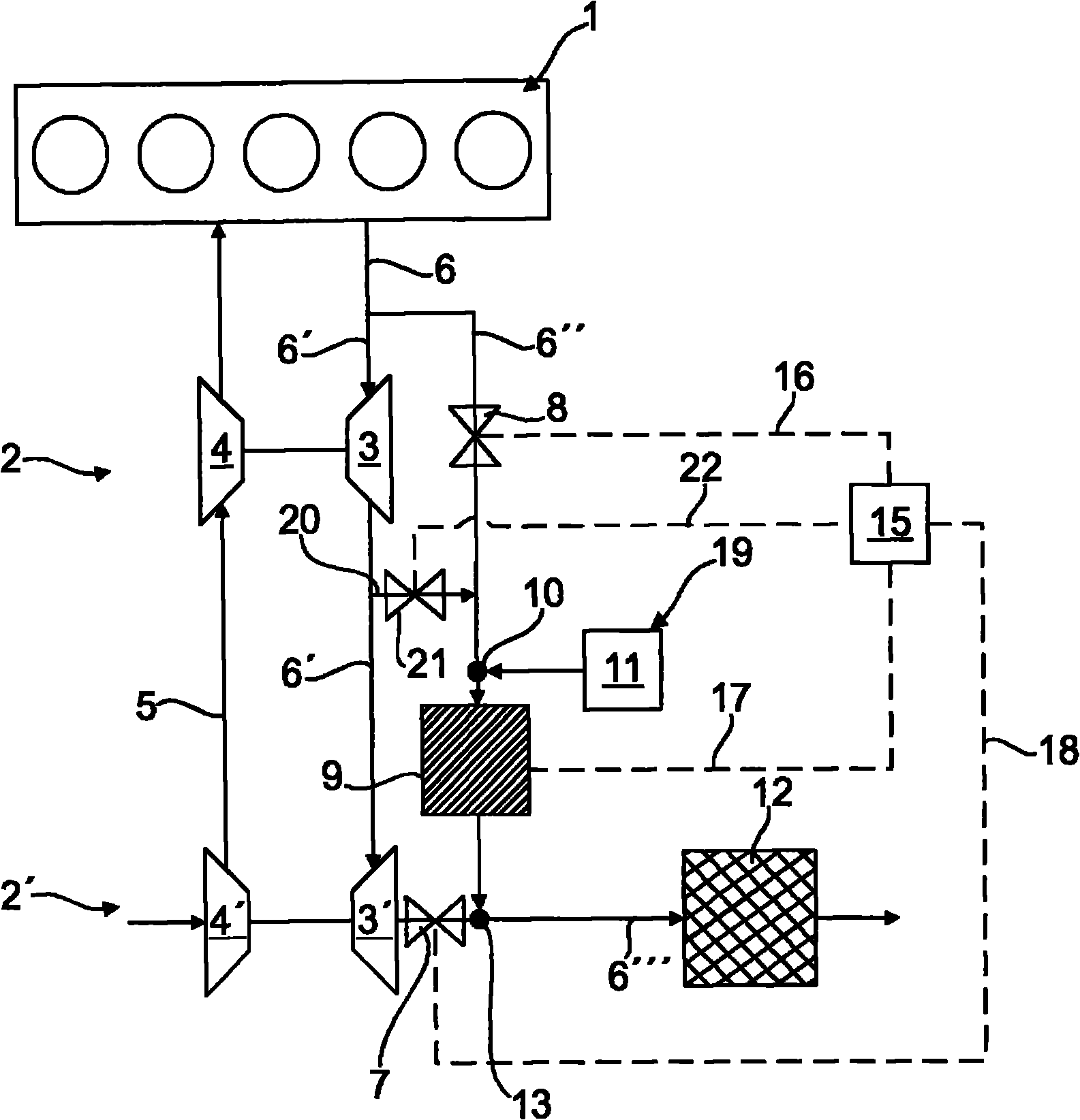 Method and device for cleaning an exhaust gas flow of a combustion engine