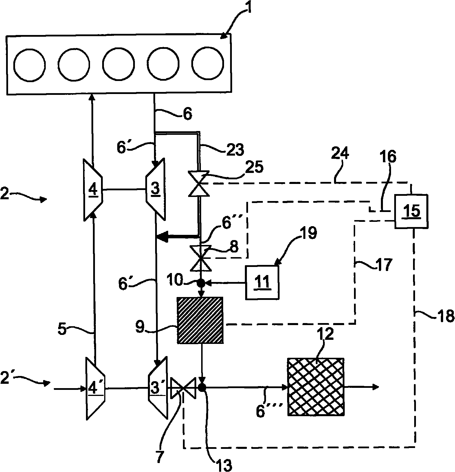 Method and device for cleaning an exhaust gas flow of a combustion engine