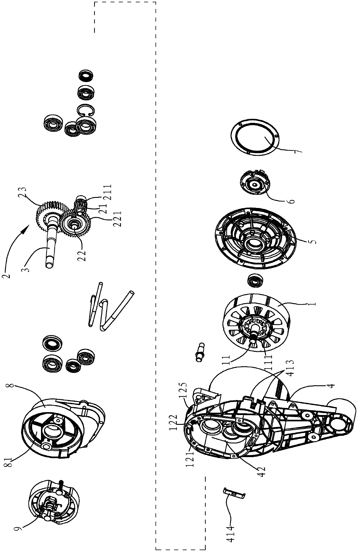 Side-hung motor of electric vehicle