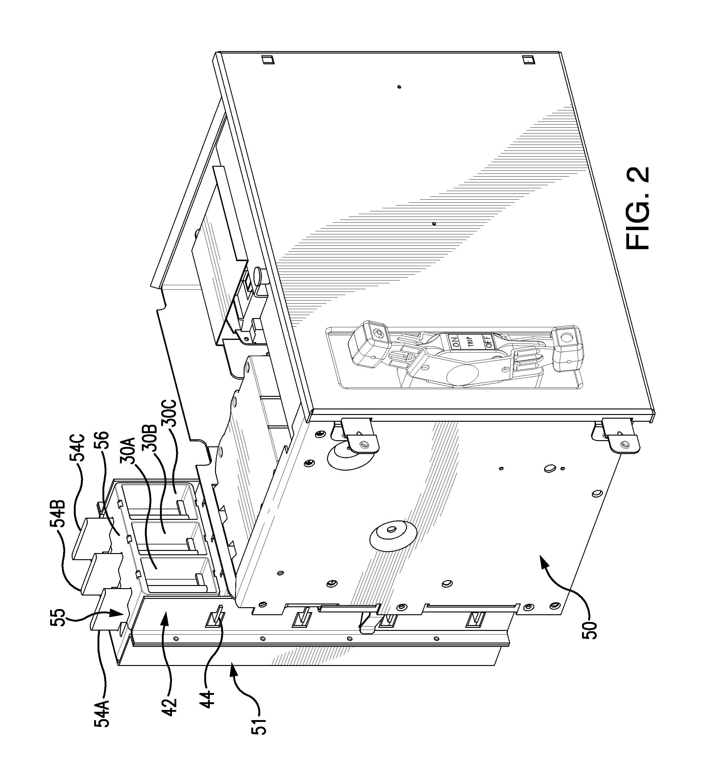 Passive arc control with sequestered phases in a vertical bus system of a motor control center