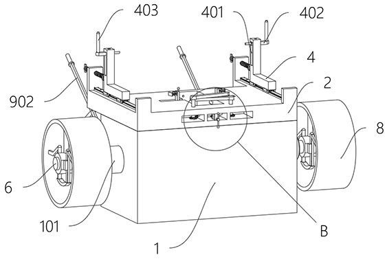 A suspension mechanism detection device based on automobile performance test