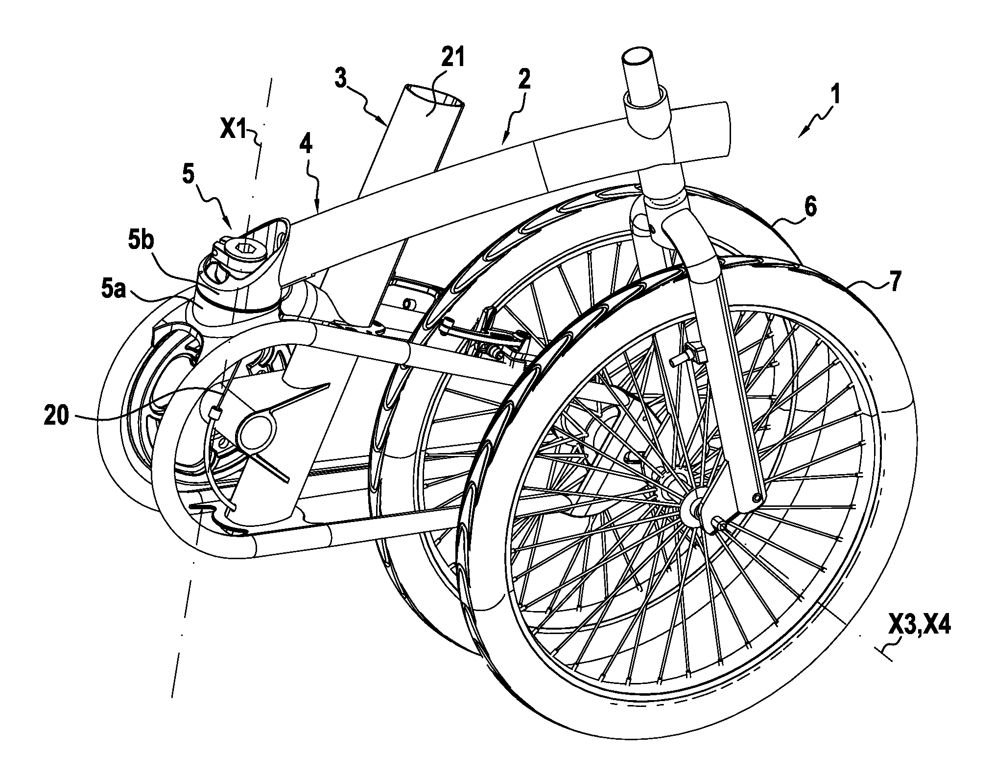 Foldable bicycle