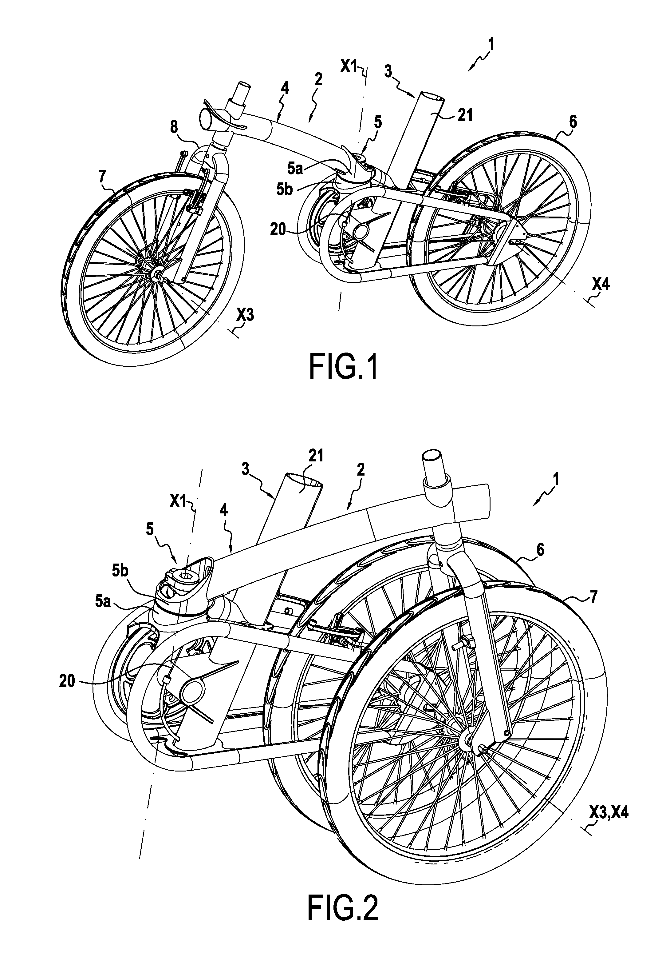 Foldable bicycle