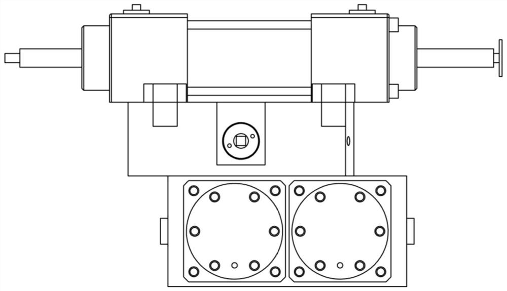 Electrostatic hydraulic actuator driven by a magnetostrictive axial double-piston pump and its working method