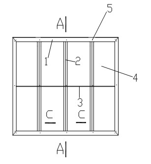 Light empty steel frame plywood formwork and assembling method