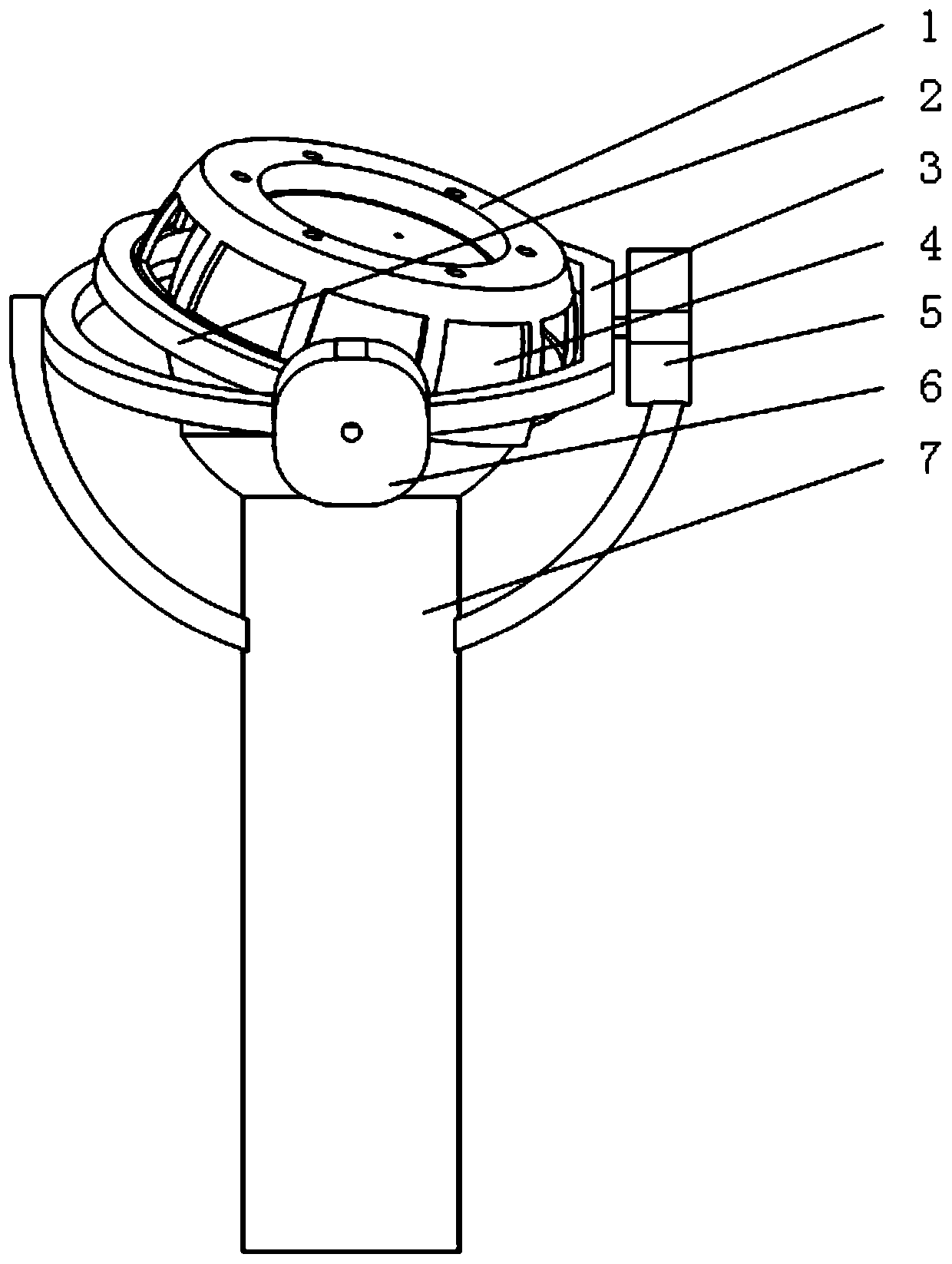 A three-dimensional attitude measurement device for air-floating ball bearings