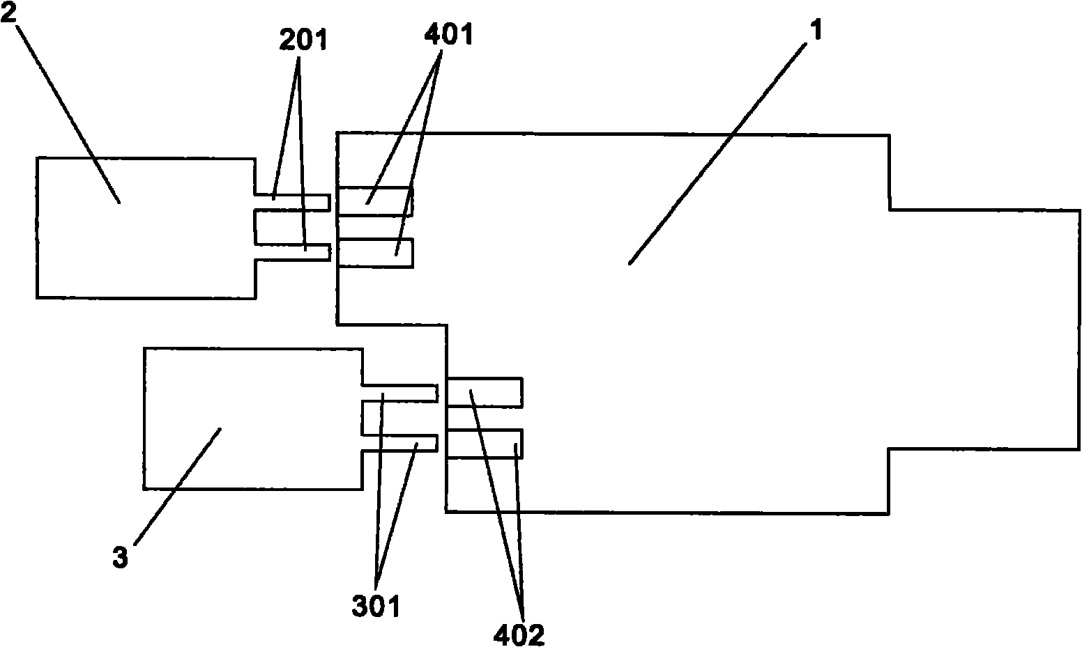 Method and device for connecting optical transceiving device with printed circuit board (PCB)