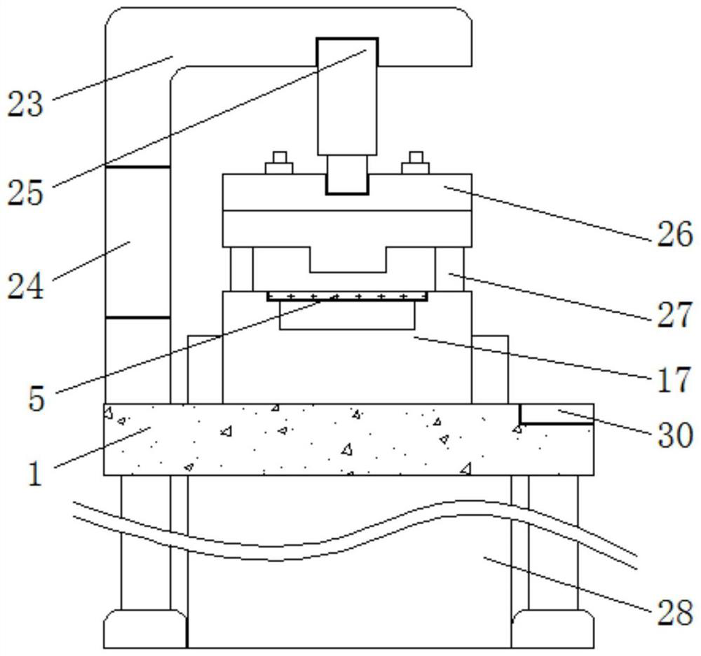 Annealing piece stamping and shearing die capable of conveniently reducing cutting resistance