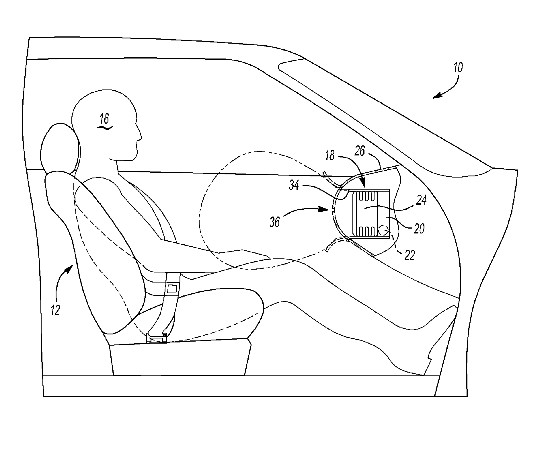 An air bag and a method of folding an air bag