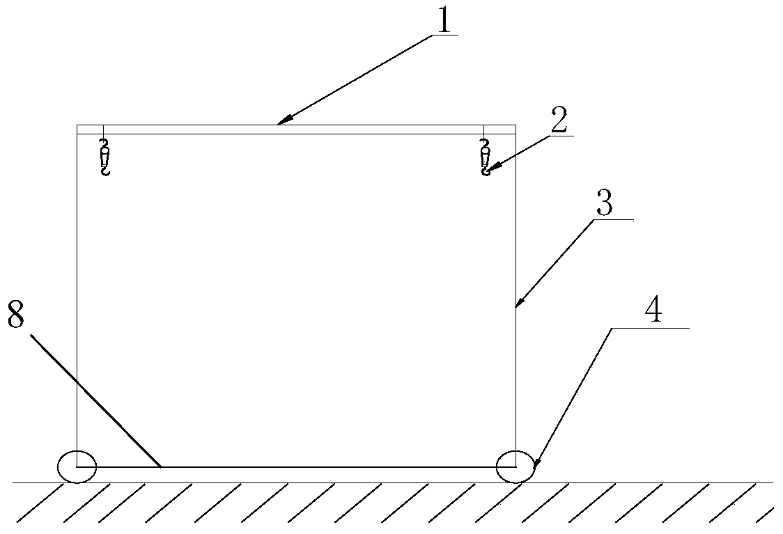 Tall and big space ultra-large air duct assembling device and construction method