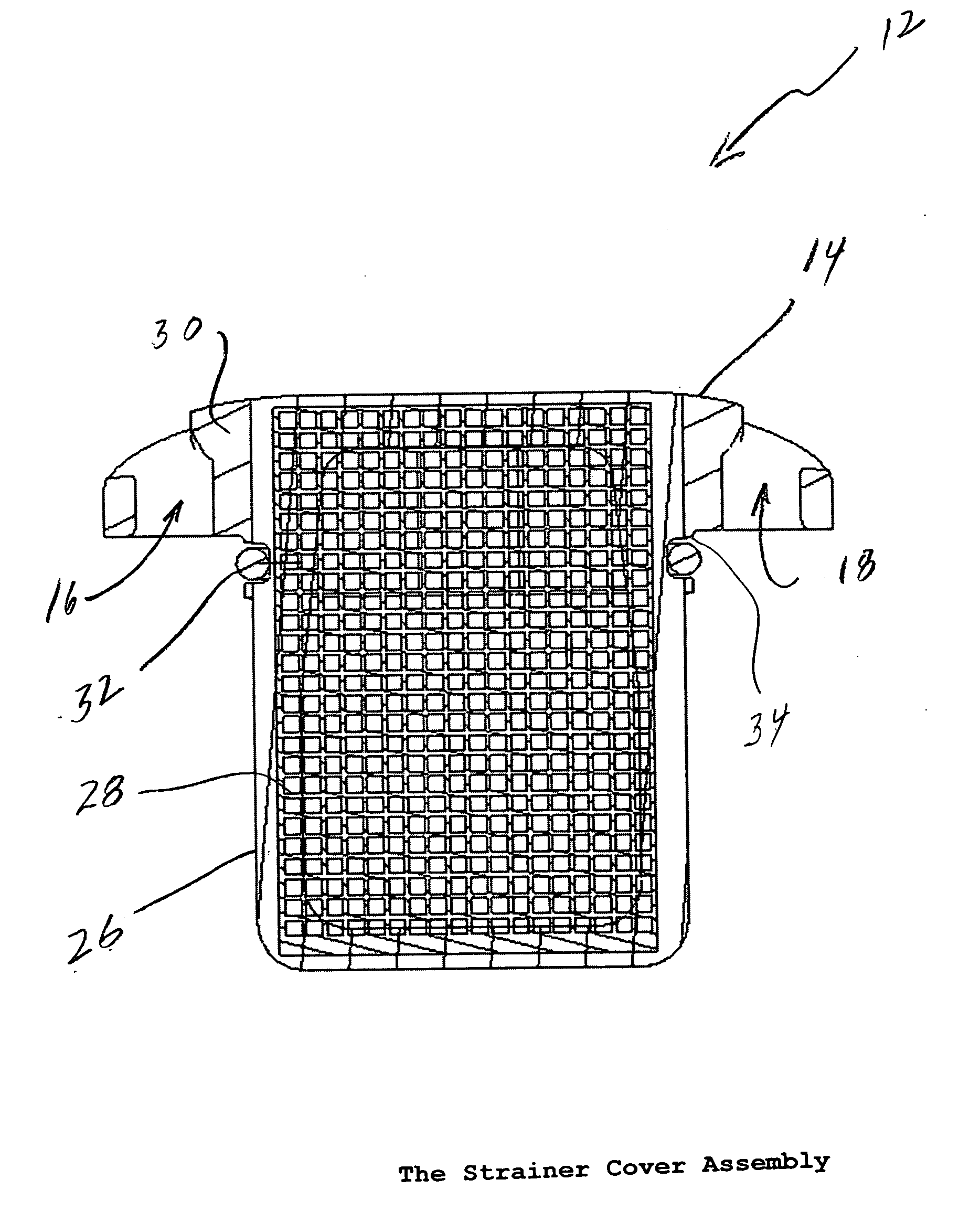 Snap on strainer with side-slide cleaning