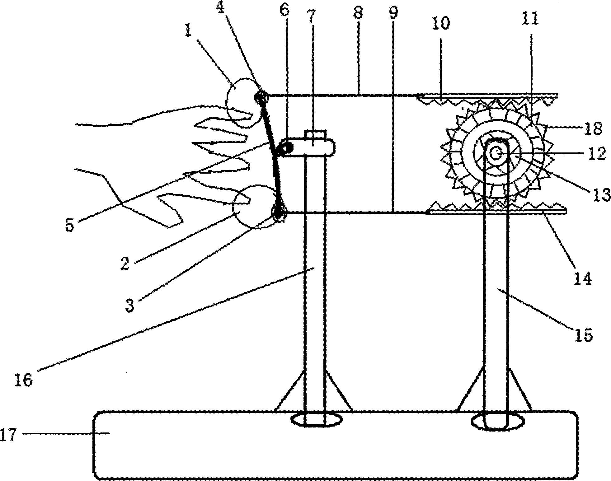 Finger-exercising energy storage