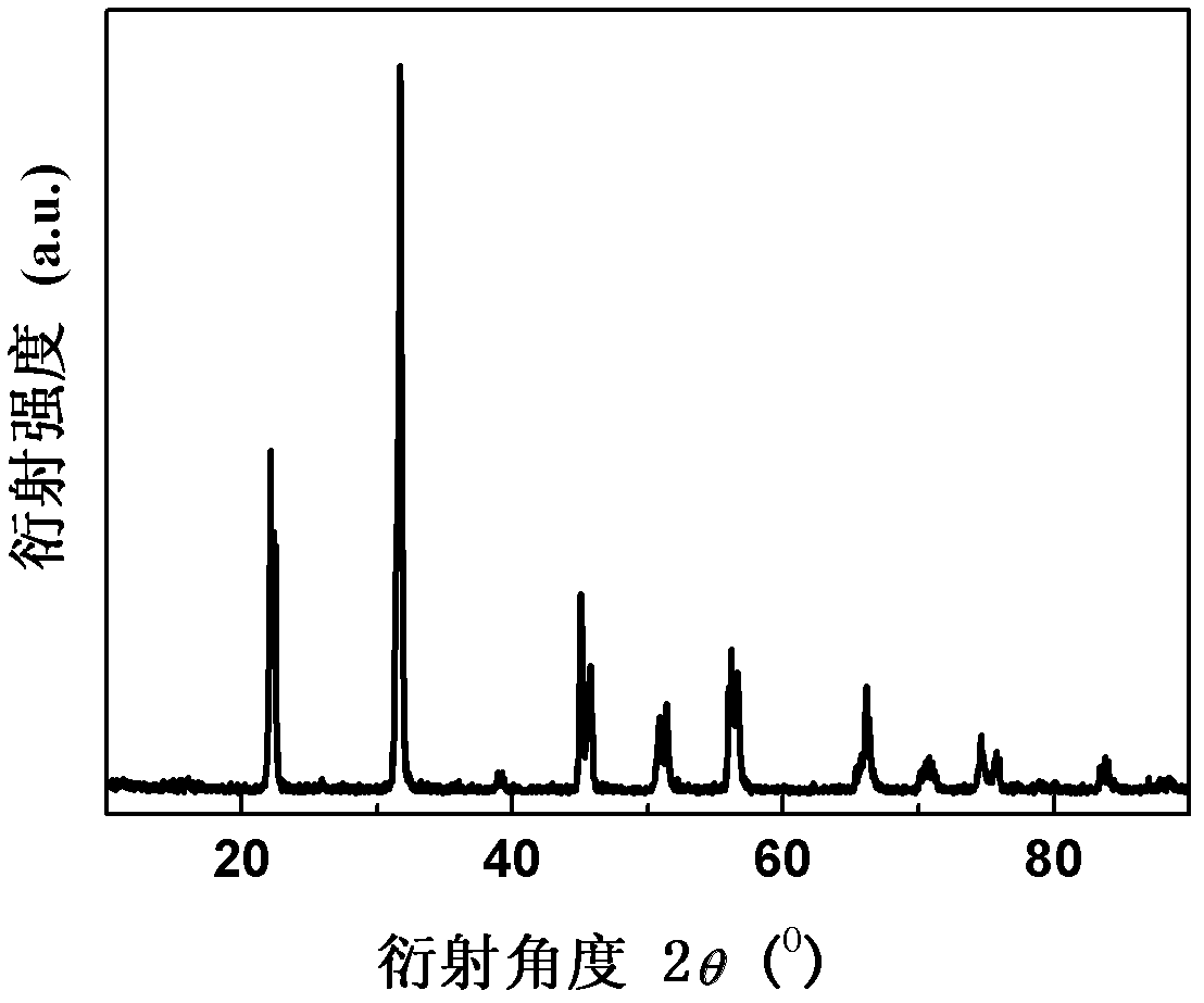 Quadrature-phase lithium tantalum doped potassium sodium niobate based lead-free piezoelectric single crystal and preparation method thereof