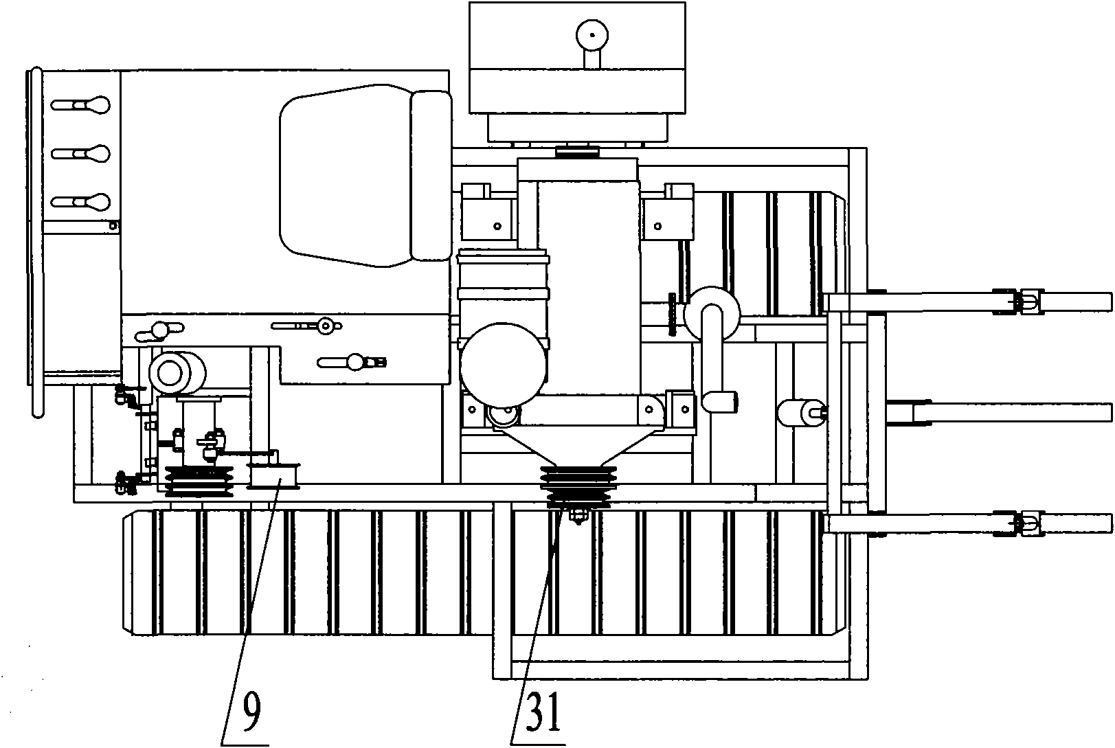 Small crawler multifunctional chassis for companion planting