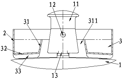 Splashing preventing and oily water collecting device of cooking pressure cooker