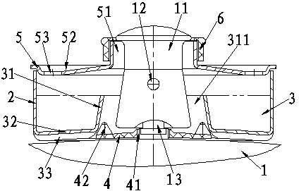 Splashing preventing and oily water collecting device of cooking pressure cooker