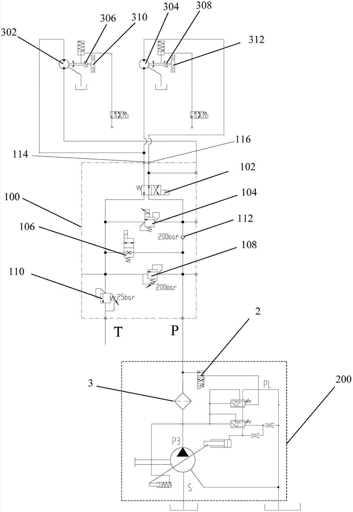 Hydraulic reel-pipe control system, continuous wall grab bucket and chambering drilling machine