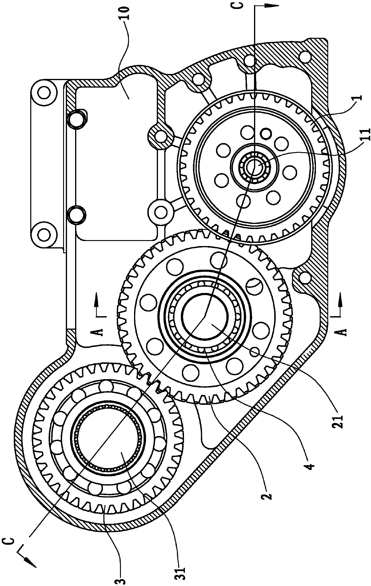 Efficient energy-saving transmission case