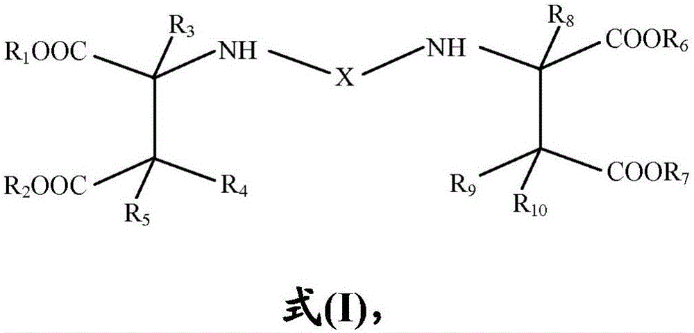 Coating compositions comprising diisocyanate chain extended bisaspartates