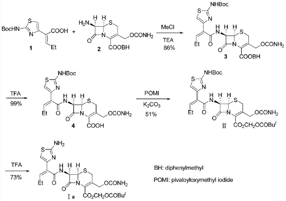 A kind of preparation method of cefcapene hydrochloride