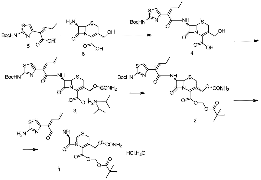 A kind of preparation method of cefcapene hydrochloride