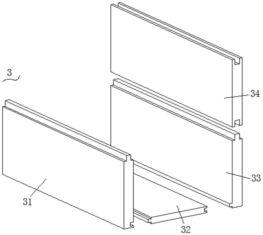 A modular superimposed split flow environmental protection dust removal device