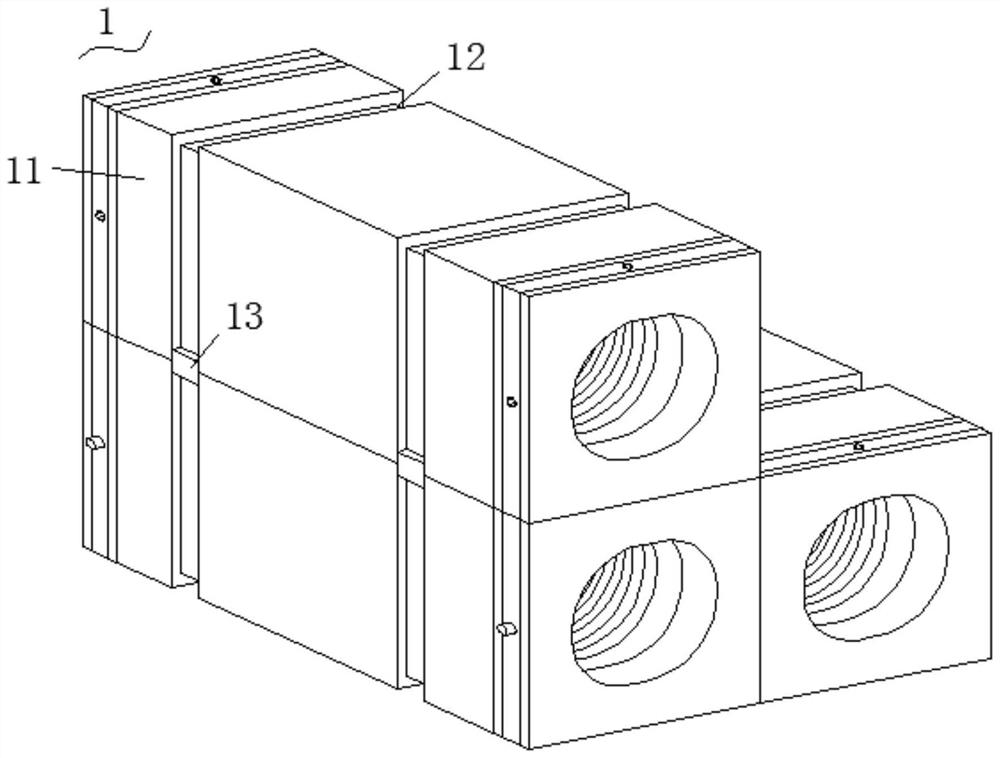 A modular superimposed split flow environmental protection dust removal device